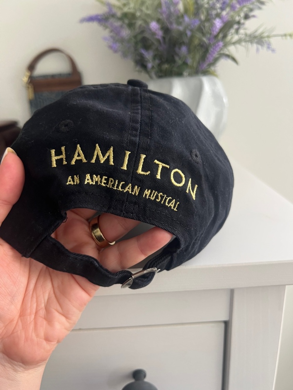 Hamilton The Musical Black Embroidered Baseball Cap - Picture 3 of 6